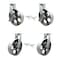 Service Caster 12'' Extra Heavy Duty Semi Steel Cast Iron Caster Set 4 Swivel Locks 2 Brakes, 4PK CRAN-KP92S1230-SSR-SLB-BSL-2-BSL-2 - alternate 1